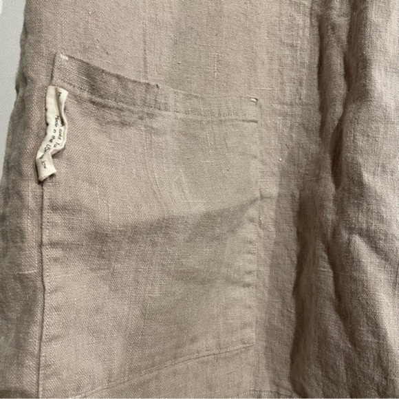 Portland Apron Company 100% Linen Tunic Apron Chef Baker Natural Linen Top - Picture 5 of 7
